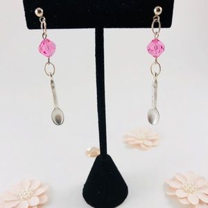 Beautiful Pink Spoons Earrings